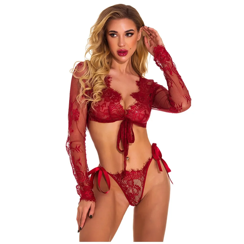 Женское нижнее белье комплект с пикантным бюстгальтером новый кружевной