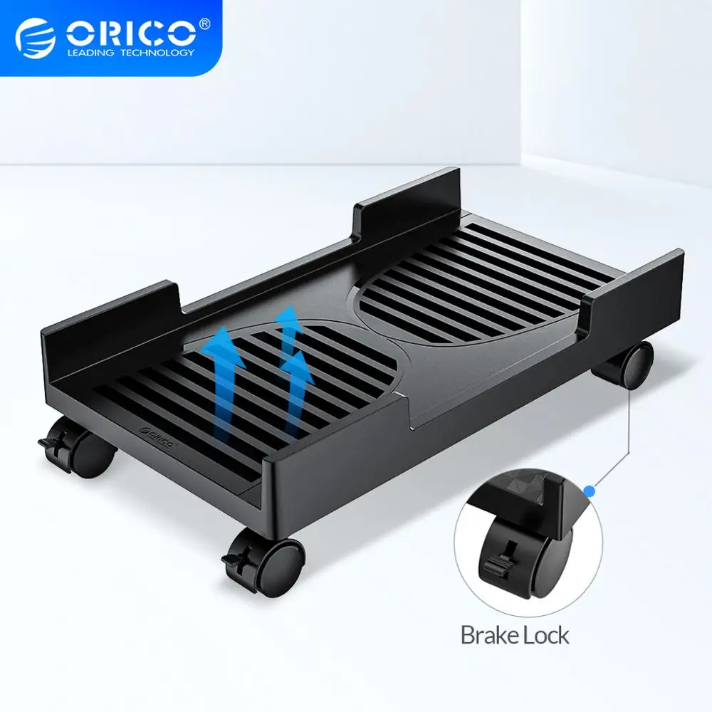 Torres do Computador Suporte de Rolamento Desktop com Bloqueio Rodas para Cases Orico Móvel Suporte Rodízio Computador pc Gaming Cpu