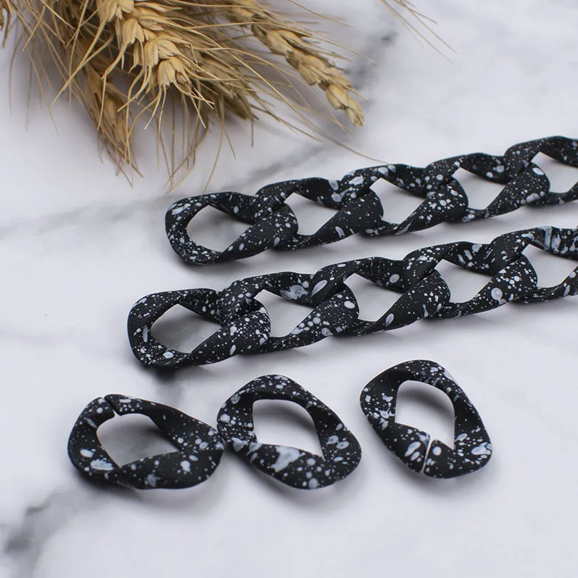 

1PCS 30cm 40cm 50cm long 1.7cm Width Detachable Replacement Shoulder Strap Bag DIY Acrylic Resin Handbag Chain Plastic Strap