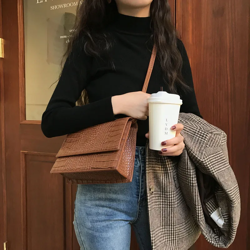 Женские сумки дизайнерские высокое качество кожа аллигатора через плечо для