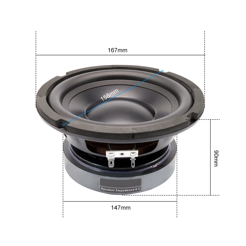 AIYIMA 1 шт. 6 5 дюймовый аудио 4 Ом/8 Ом 50 Вт сабвуфер высокой мощности Динамики DIY
