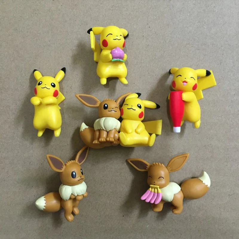 Игрушки Pokemon Gashapon милая фигурка Пикачу Eevee модель орнамент игрушки детские