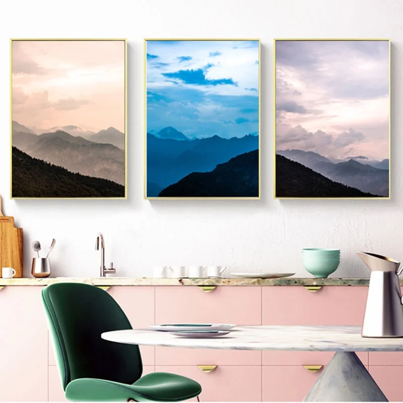 

Forest Landscape Mountains Posters and Prints Nordic Decoration Home Art Canvas Painting Wall Pictures for Living Room Decor