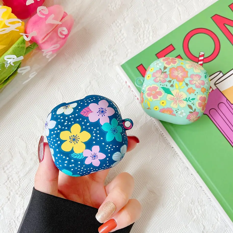 

Cute Korean Flower Case For Samsung Galaxy Buds 2 / Galaxy Buds Live /buds Pro Earphone Cover colorful Hard Plastic Protect case