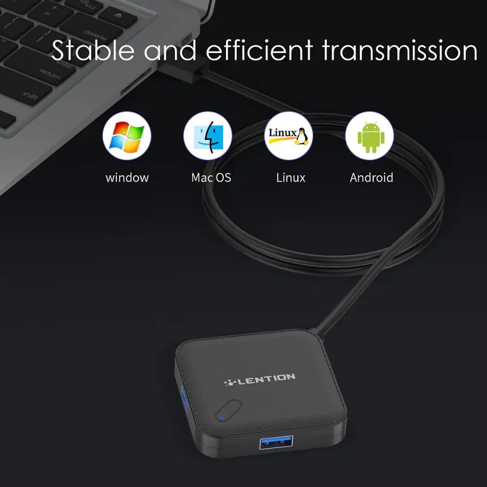 Внешний usb-хаб Lention 1 м с 4 портами USB 3 0 usb-разветвитель для Macbook Pro 16 портативные ПК
