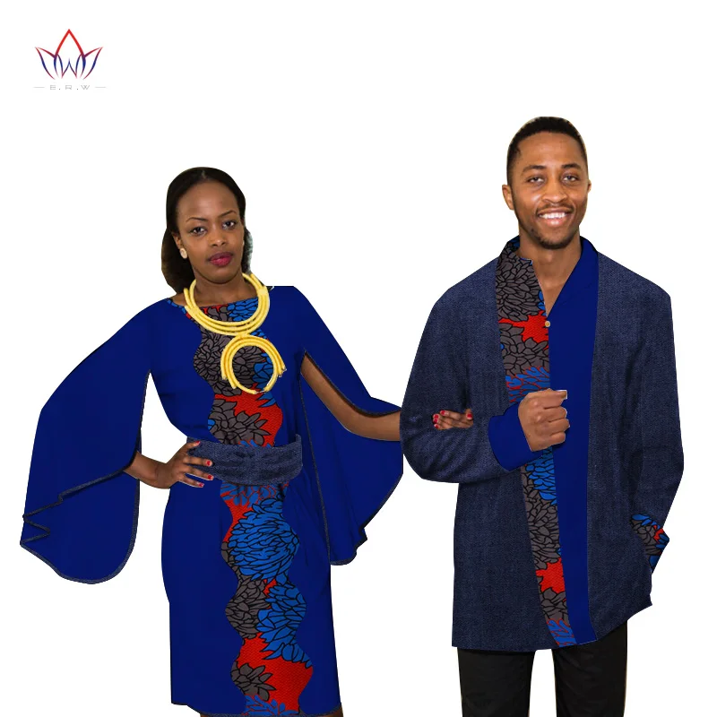 Dashiki Couples Clothes African Dresses for Women and Men Shirt African Clothes for Lovers Traditional African Clothing WYQ100