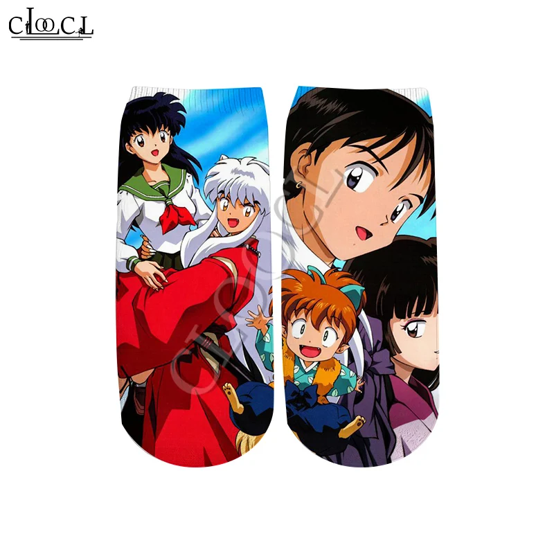 

CLOOCL Newest Japanese Anime Inuyasha 2021 2 New Fashion 3D Print All-match Men's Women's Casual Hot Selling Socks