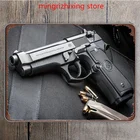 Power Bb, Воздушный пистолет, полностью металлический Воздушный пистолет, военный жестяной металлический пистолет с этикеткой, металлическая Жестяная Табличка