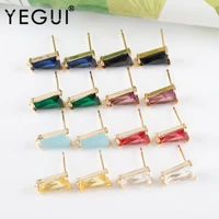 yegui m1125jewelry accessories18k gold platedcopper metalzirconshand madecharmsdiy earringsjewelry making10pcslot