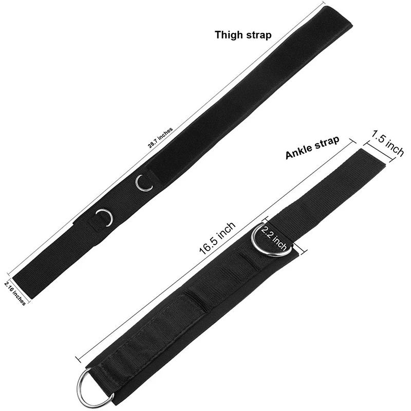 Thigh Straps Ankle Cuffs for Cable Machines Neoprene Padded Fitness Legs Exercise Attachment Adjustable Gym Workout |