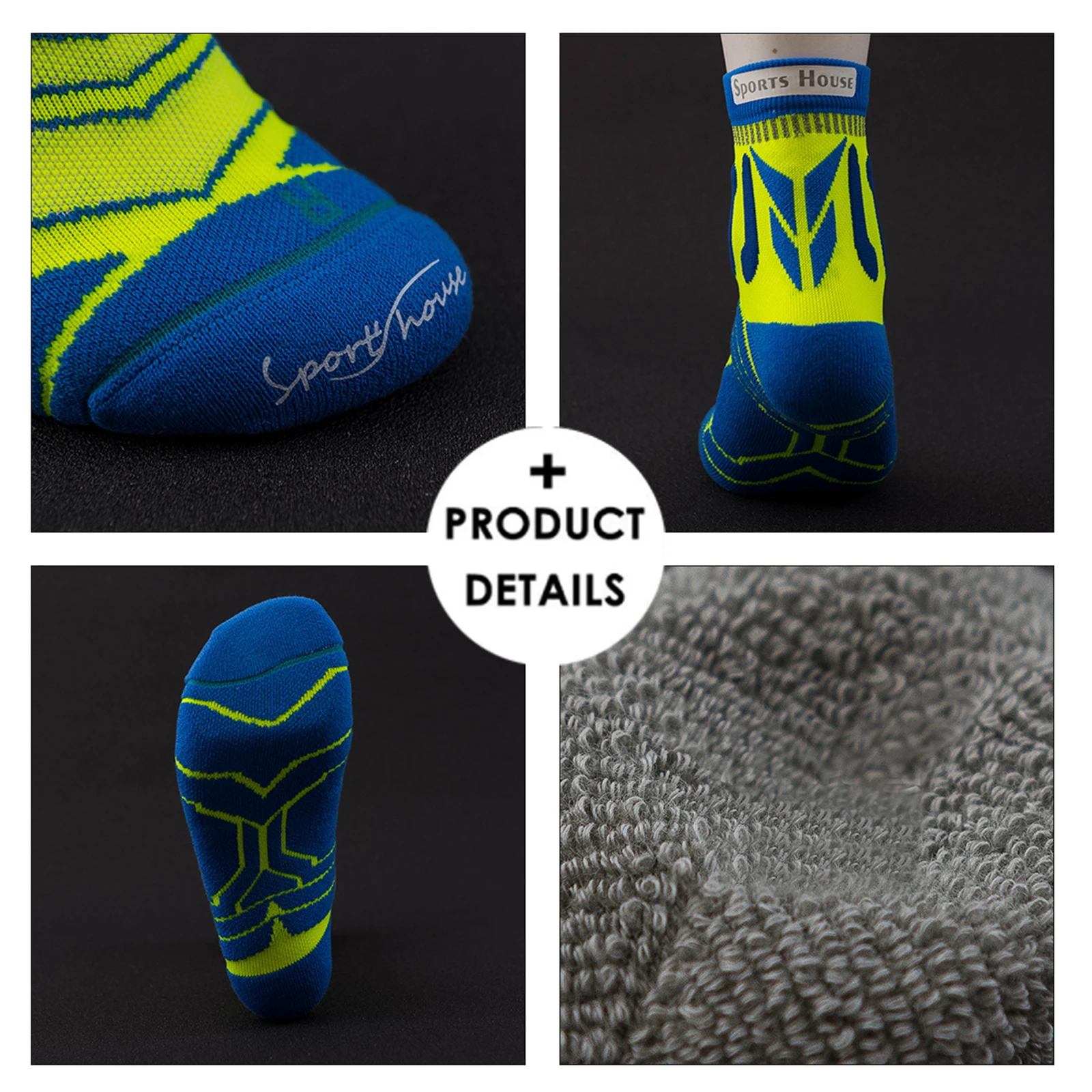 Мужские носки для бега марафона пешего туризма велосипедные Нескользящие