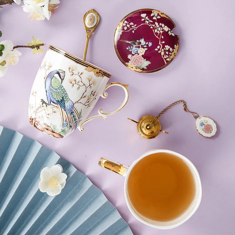 

Фарфоровая кружка National Tide из костяного фарфора, кофейная чашка для завтрака, послеобеденная чашка с подарочной коробкой, Набор кружек, кофе...