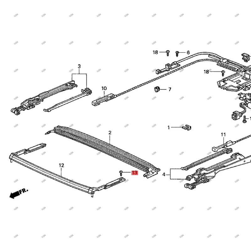 

Car Sunroof sliding assembly bolt Ceiling bolts hon dae lys ion Map light fixing frame bolt Self-tapping screws