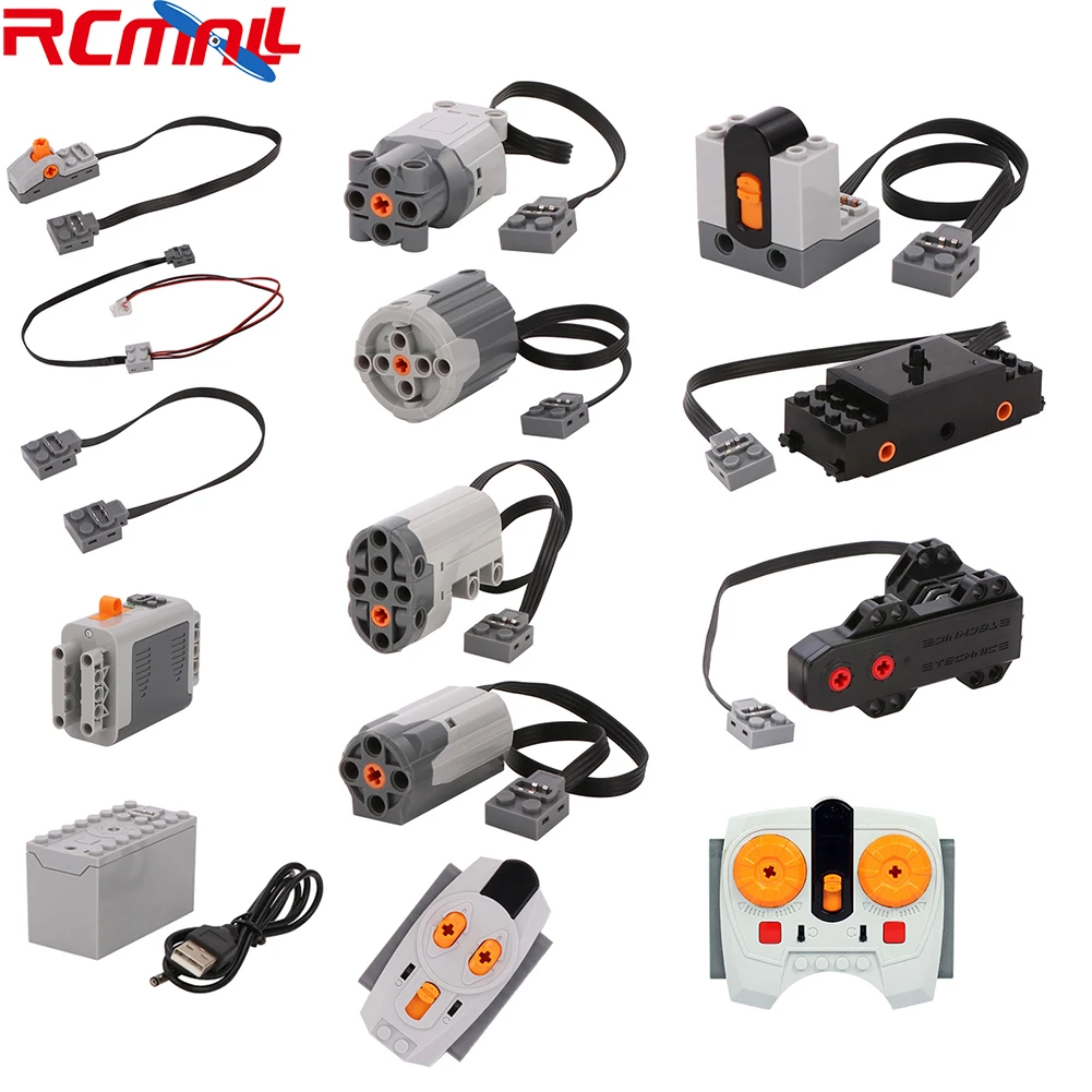 

Technic Parts For Lego Legoeds Power Functions Parts Building Blocks Steering Servo Motor 2.4G Infrared IR Remote Receiver