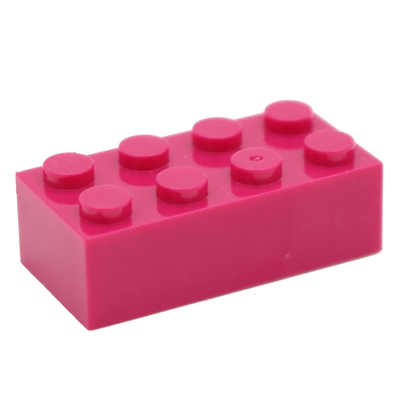 Moc креативный Кирпич 2x4 3001 основы, Обучающие Классические строительные блоки, объемные наборы, совместимые сборные частицы, игрушки для детей - Цвет: Rose red