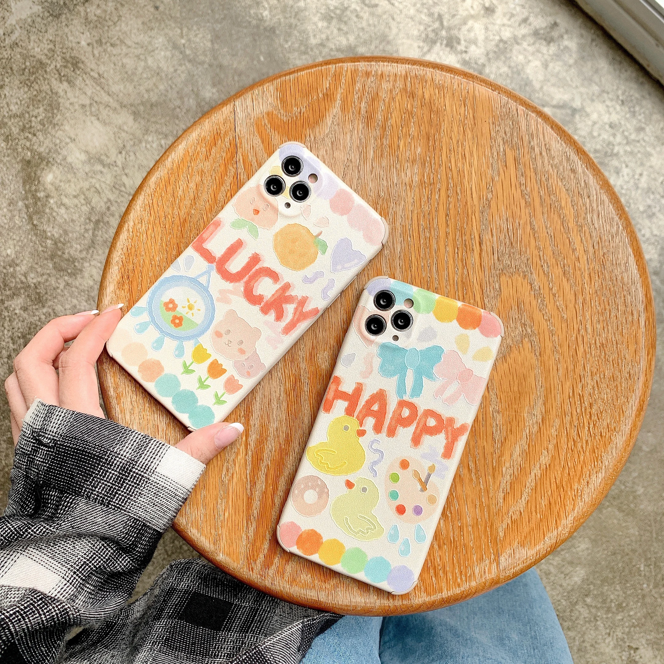 

Silk pattern-color graffiti duck is suitable for iphone11ProMax mobile phone case 7 / 8plus x xsmax xr protective cover