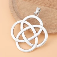 5pcslot silver color large chinese knot charms pendants for necklace jewelry making accessories