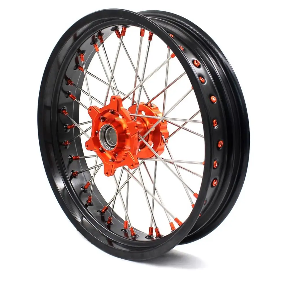 Колесные диски KKE 3 5/4 25 Cush Drive Supermoto для 690 ENDURO R 2008 2019 SMC 2007 2011 оранжевая ступица