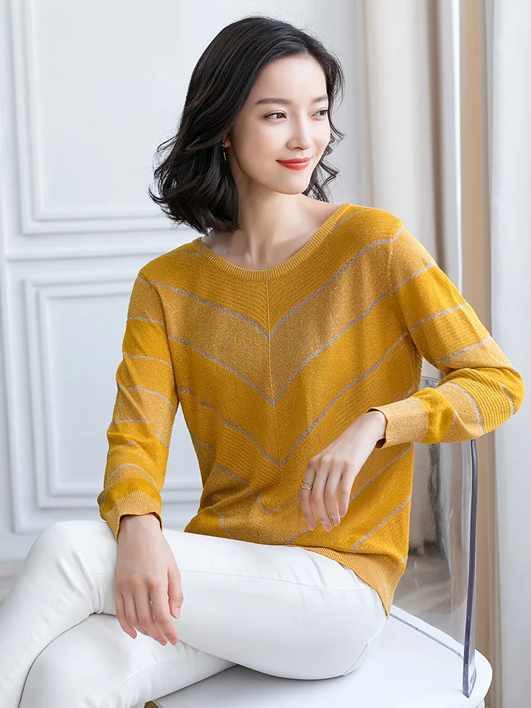 Autumn Fashion Knitted O Neck 2 Patchwork Color Sweater Loose Size S-3xl Women Pullover Jl-aym1936 | Женская одежда