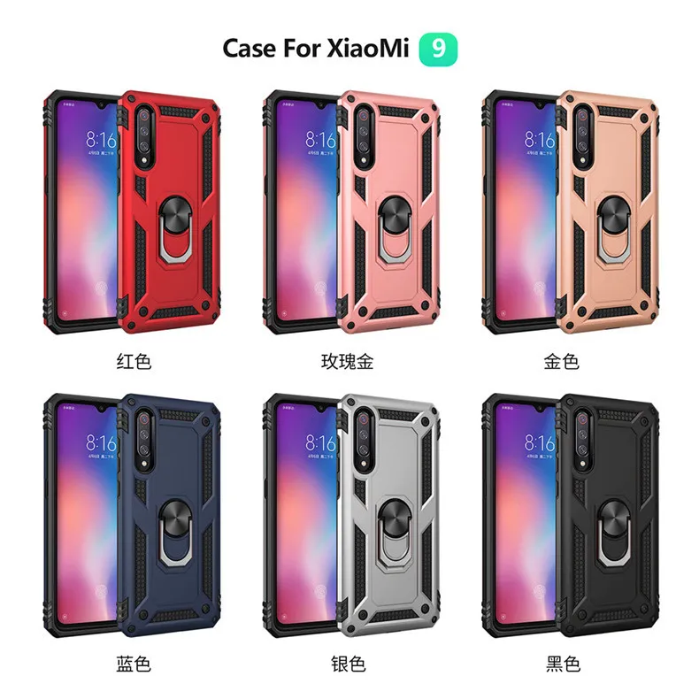 Защитный чехол с металлическим кольцом для xiaomi Redmi Note 7 9 SE Pro силиконовый защитный