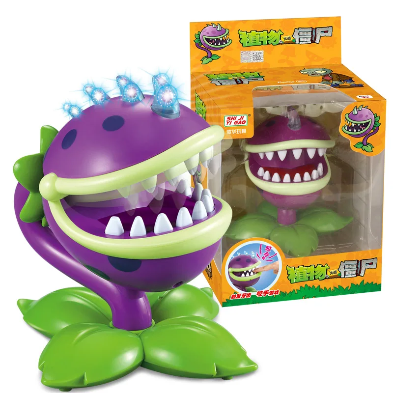 

New Plants vs. Zombie Toys Biting Fingers Sound and Light Toothing Bigmouth Man Eating Flower Avocado Shark Dr. Zombie