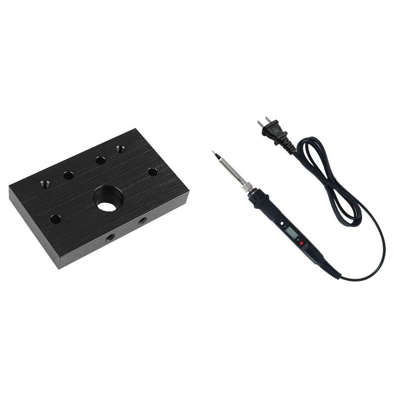 

1 Pcs C-Beam Mounting Plate Screw End Face Plate & 1 Pcs 80W Digital Display Thermostat Electric Soldering Iron Set