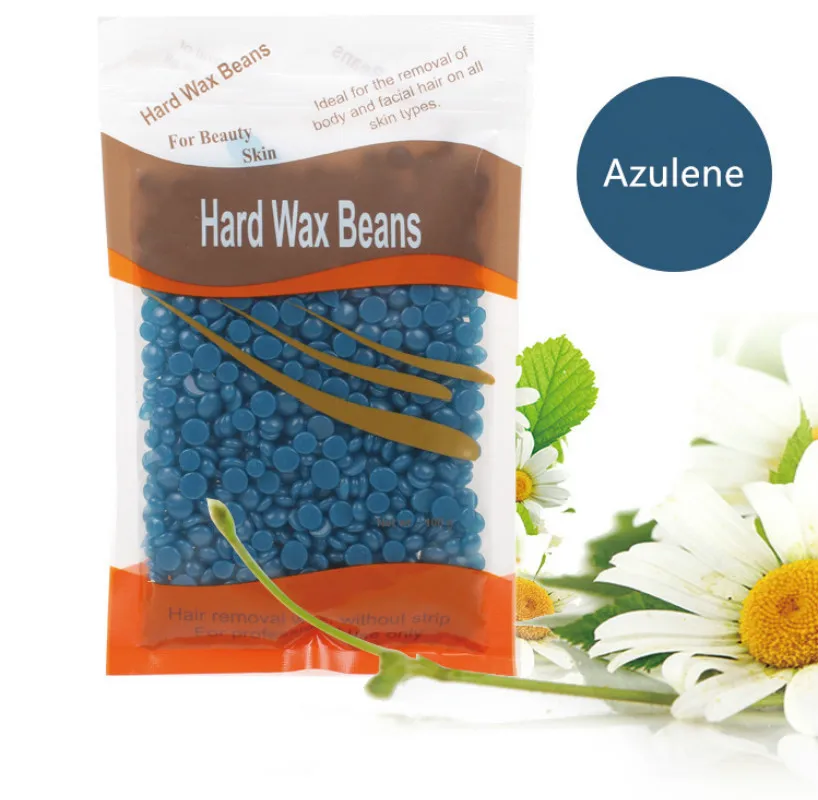 

Azulene 100g/Pack Wax Beans Depilatory Hot Film Wax Pellet Removing Bikini Face Hair Legs Arm Hair Removal Bean Unisex TS04