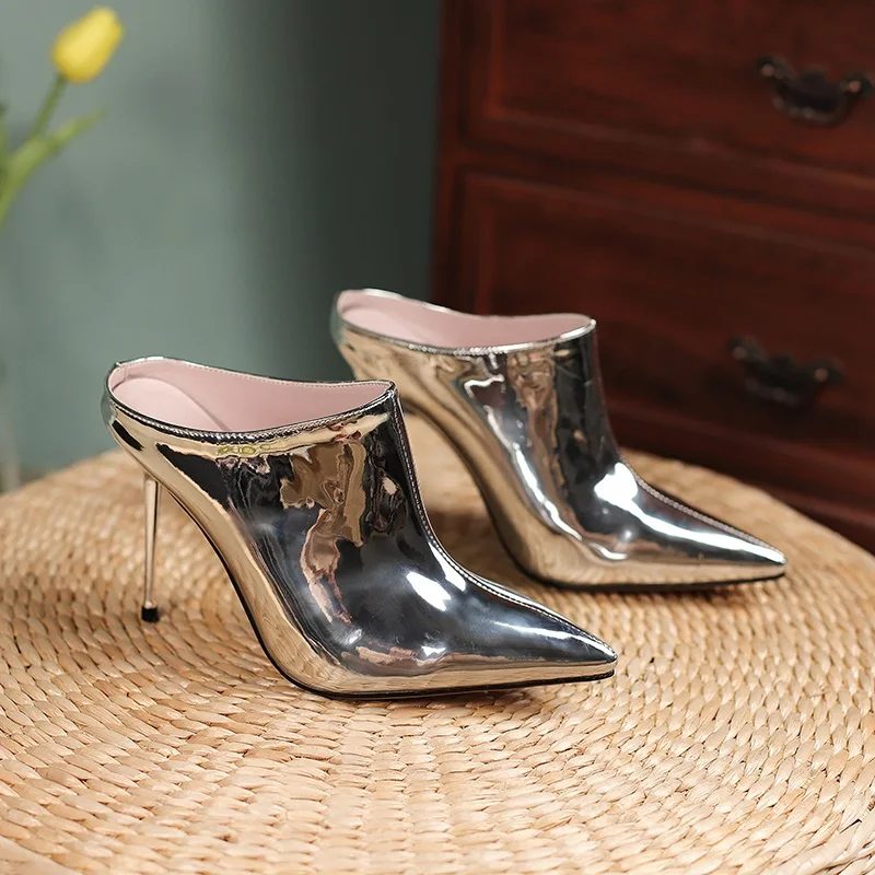 

ladies sexy pumps high heels patent leather pointed toe women pumps party dress shoes spring summer footwear sandals slingback