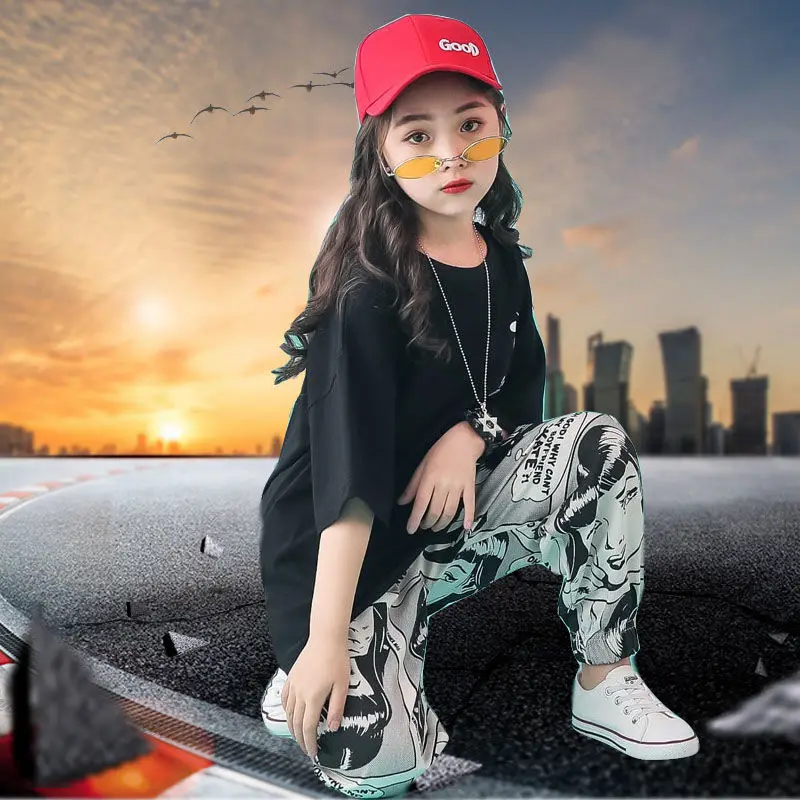 Детская одежда костюм для мальчиков в стиле хип-хоп комплекты детей девочек ей