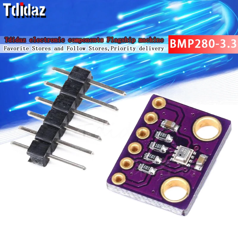 

BMP280-3.3 BME280 BMP280 With Single Needle 1*6Pin 3.3V Digital Module Temperature Barometric Pressure Sensor Module For Arduino
