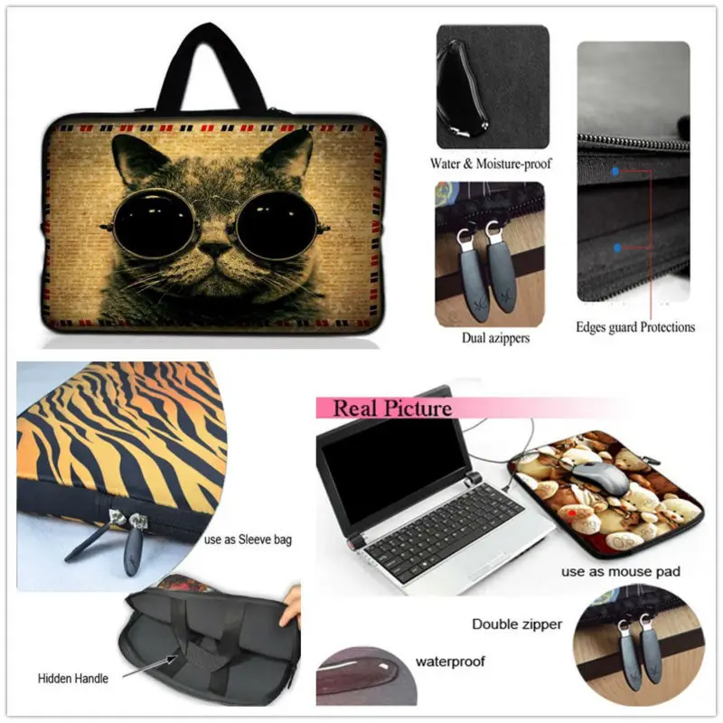 owl laptop sleeve pouch 14 13 12 15 10 17 laptop case for lenovo dell sony chuwi hi12 10 chromebook bag 15 6 for huawei matebook free global shipping