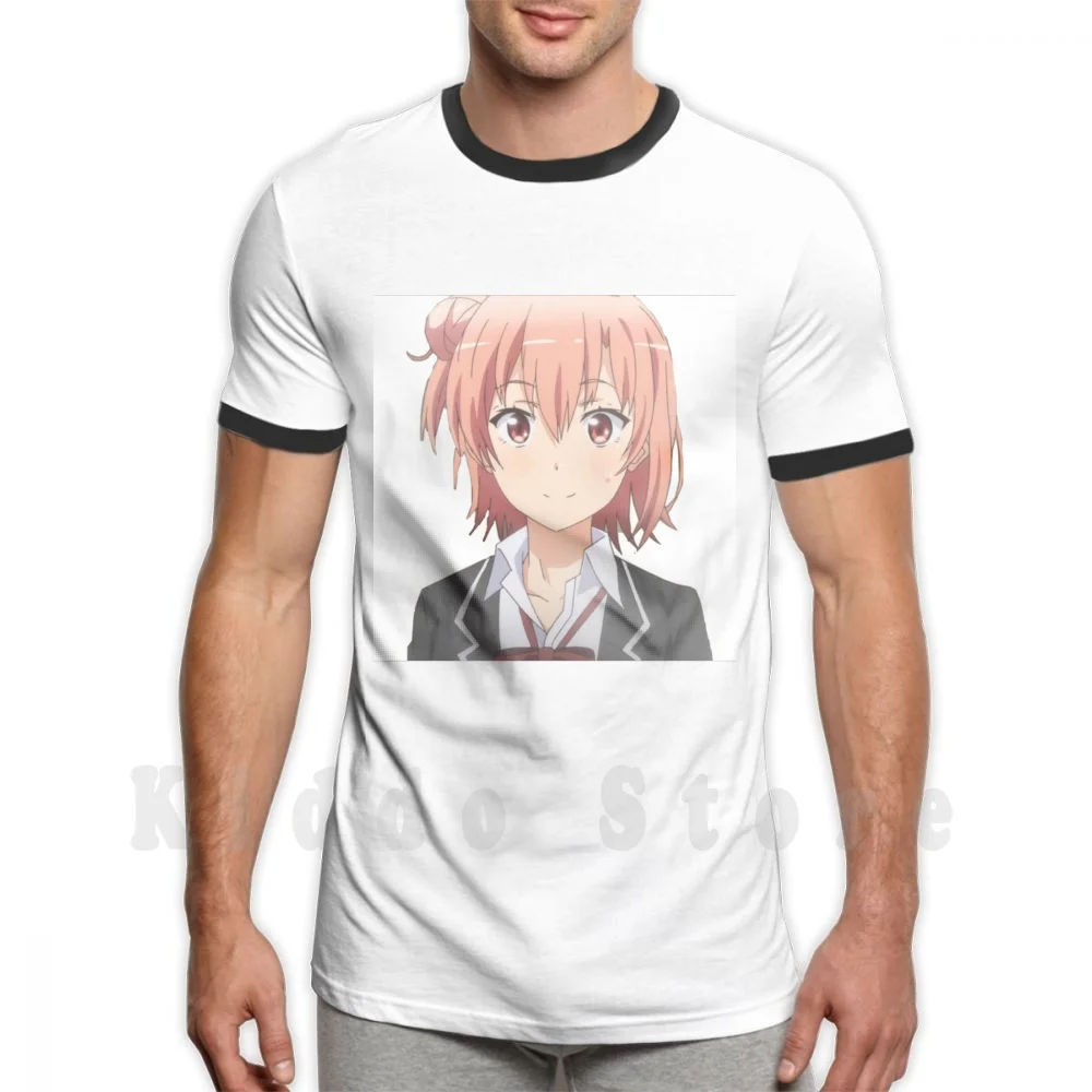 Yui Yuigahama-Camiseta Diy de gran tamaño, 100% algodón, Anime Nyan Manga Sword Art Online Studio Ghibli Senpai Spirited Away Boobs