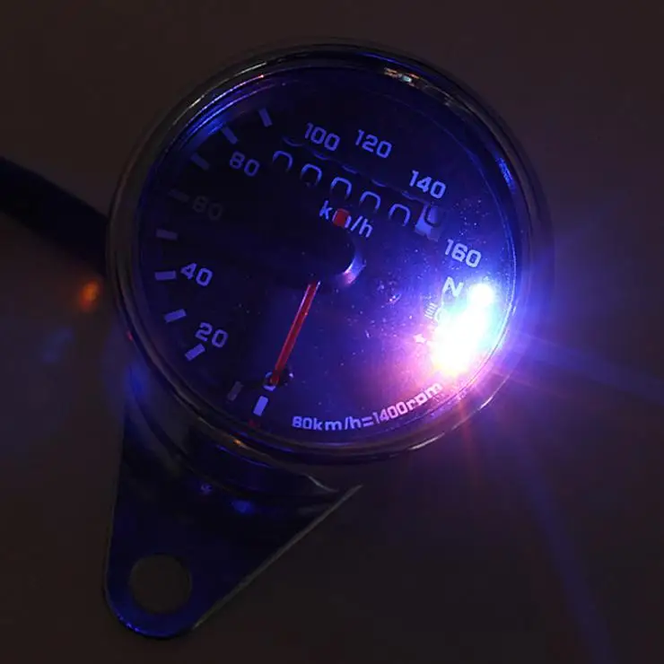 Универсальный мотоцикл цифровой светодиодный двойной одометр тест км/ч