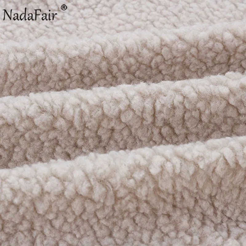 Nadafair повседневное плюшевое пальто зимнее флисовое пушистое зимнее плюшевое пальто из искусственного меха Женское пальто верхняя одежда