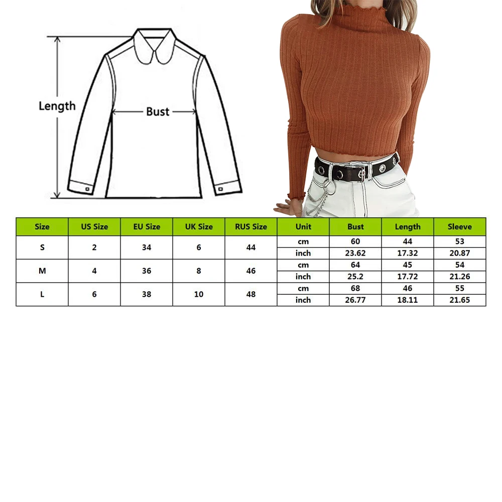 Autumn Turtleneck Sweater Female Sexy Flounce Sleeve Pullovers 2019 Winter Warm Knitted Jumper Ribbed Crop Top Women Knitwear | Женская