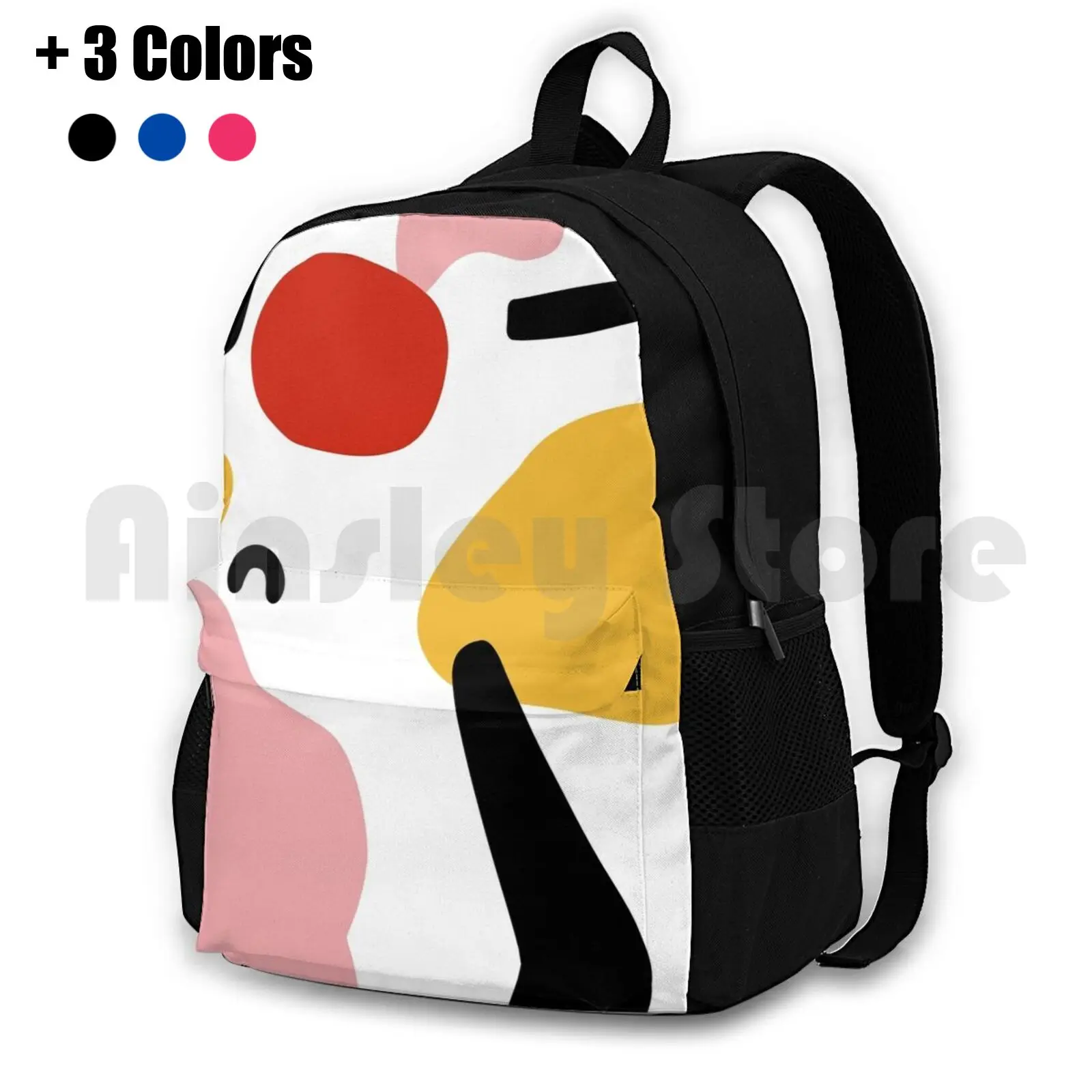 

Abstract Shapes Nordic Art Outdoor Hiking Backpack Waterproof Camping Travel Abstract Shapes Nordic Organic Shapes Scandinavian