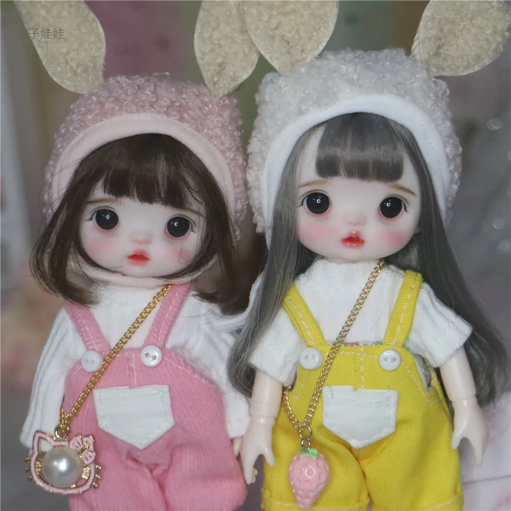 

16cm Fashion Mini Wig BJD Doll Movable Joint Girl Dolls 3D Big Eyes Beautiful Cute DIY Toy Doll with Clothes Dress Up Doll