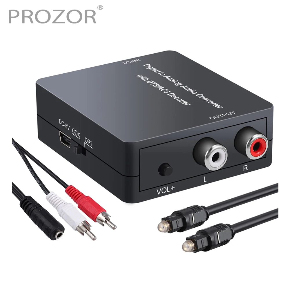 PROZOR 192 кГц DAC с DTS AC3 декодер цифровой аналоговый аудио конвертер оптический