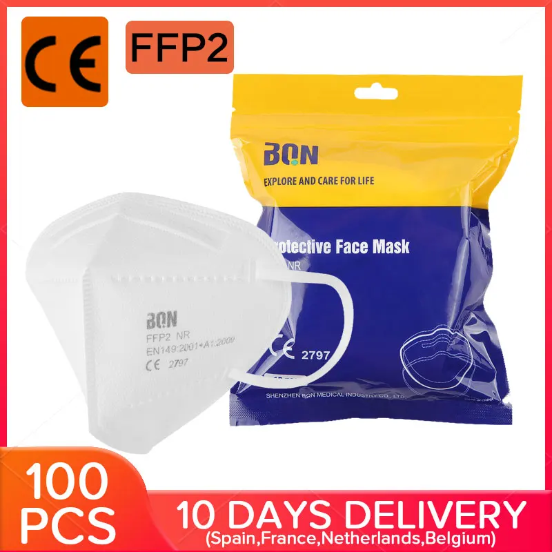 100 Pieces 100% Real FFP2 Mask CE2797 5 Layers Dust Masks FFP2MASK Face Protective FPP2 Mascarillas Filter KN95 Respirator |