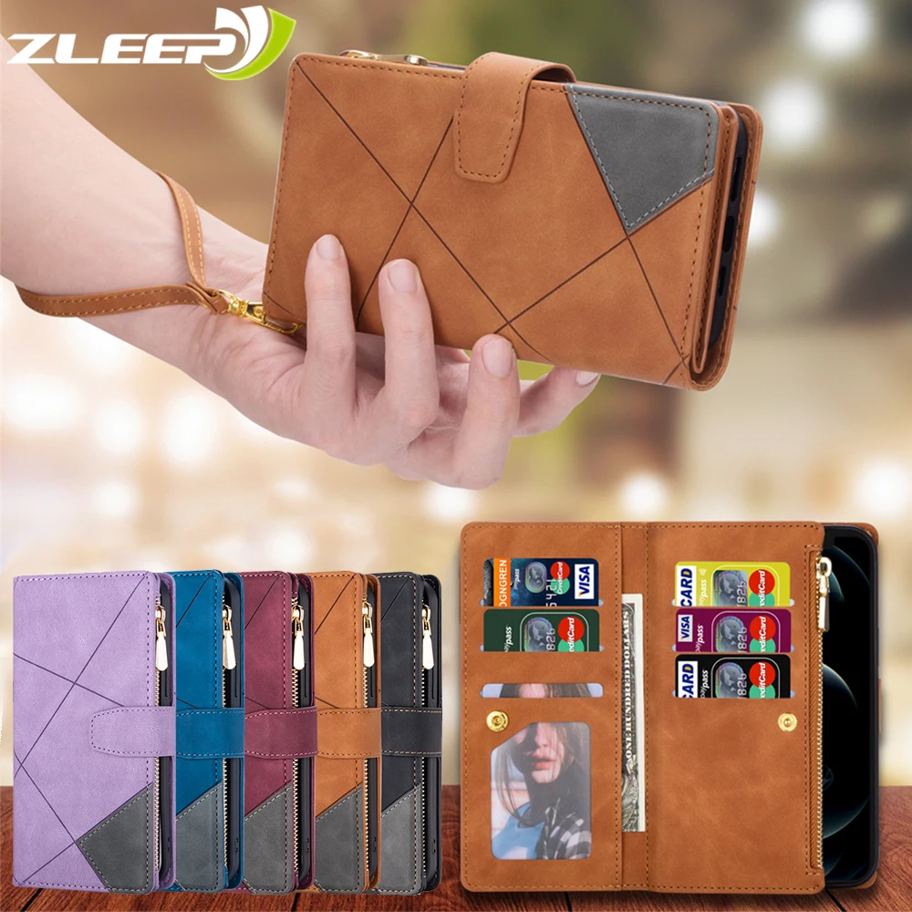 

Zipper Leather Phone Case For Huawei P40 P30 P20 Pro Lite P Smart Y7 Y6 2019 Card Holder Magnetic Stand Shock Bags Cover Coque