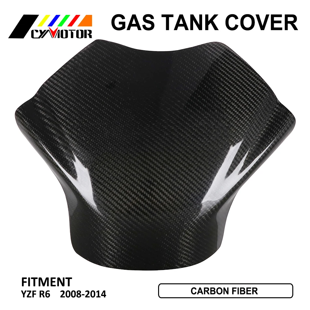

Motorcycle Accessories Carbon Fiber Gas Fuel Tank Cover Protection For YAMAHA YZF R6 YZFR6 YZF R6 2008 2009 2010 2011 2012-2014