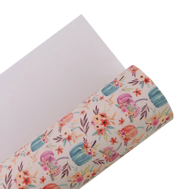 Новая Радужная оранжевая и синяя Цветочная Тыква с принтом искусственной кожи