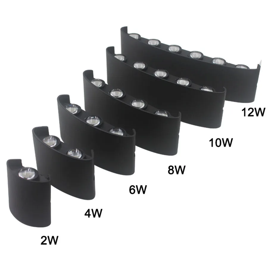 

Up and Down Lights Outdoor Wall Light 2W 4W 8W 12W Aluminum Waterproof Wall Lamps Villa Garden Stairs Porch Lights