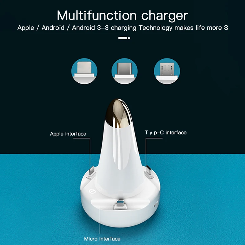 4 In 1 Multifunctional USB Charger High Quality Portable Adjustable Night Light Fast Charging Adapter | Электроника