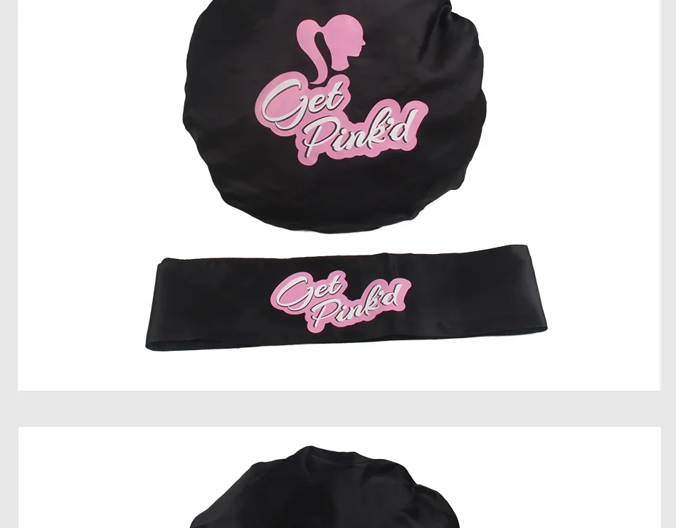 Logo Custome 2 слоя атласные шелковые спальные бонеты, фронтальная повязка на голову, Завязывающийся галстук, женские накладные волосы для наращивания, парики, капот