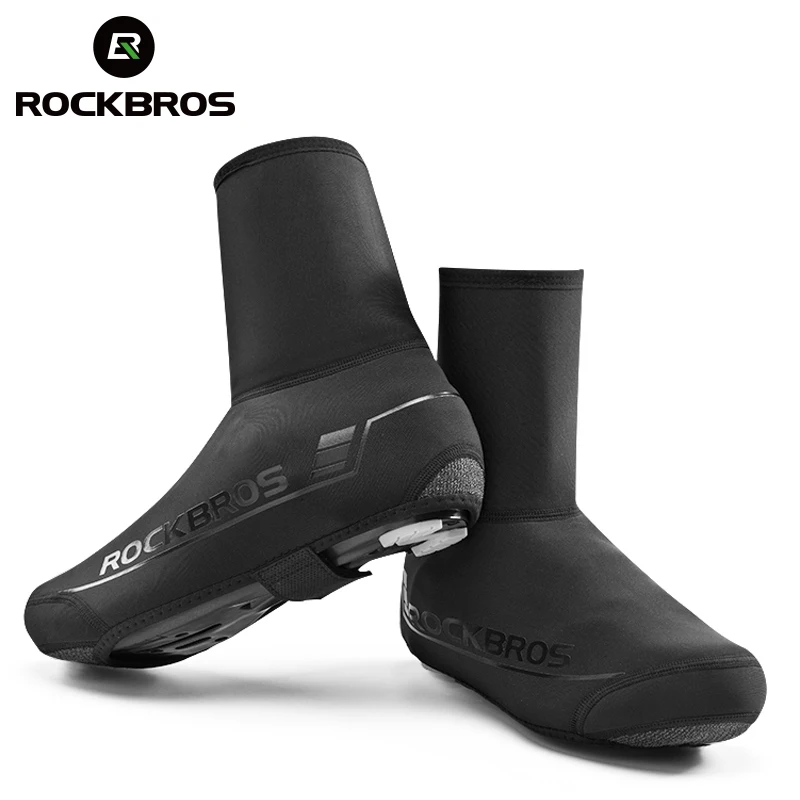 

ROCKBROS Winter Waterproof Cycling Shoe Cover Reflective Thermal Elastic Rainproof Bike Shoe Cover Cycling Overshoes Boot Covers