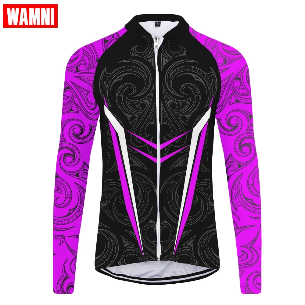 WAMNI Fashion Women Cycling Jersey Patchwork Mountain Bike Dry Slim 3D Long Sleeve MBT Zipper Top blusas mujer de moda | Спорт и