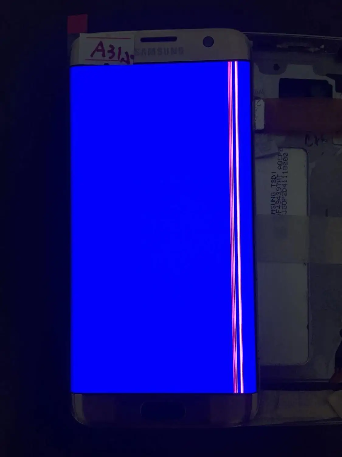 5,5 ''AMOLED lcd для SAMSUNG Galaxy s7 edge G935 G935F сенсорный экран дигитайзер дисплей с линейкой - Цвет: NO.A31 Gold SBI