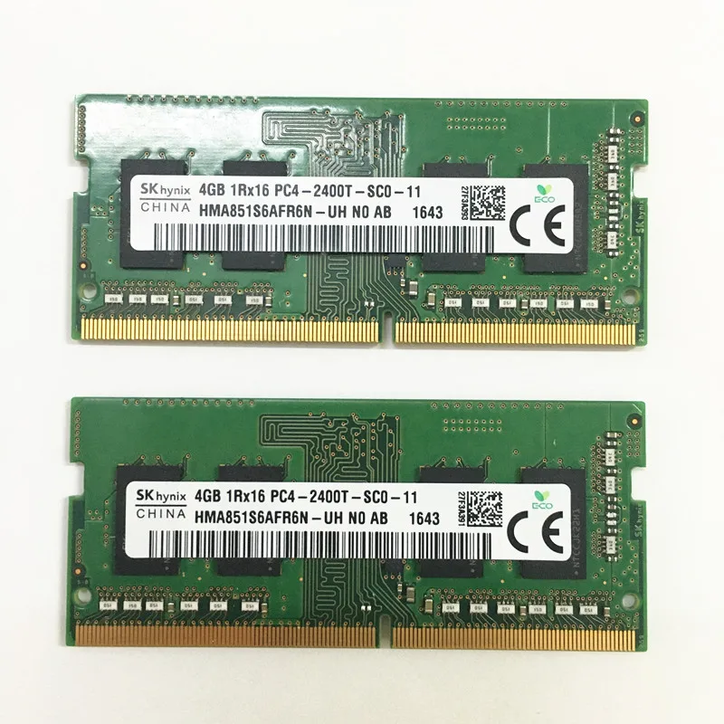 

Sk hynix DDR4 RAM 4GB 1Rx16 PC4-2400T-SC0-11 Laptop memory ddr4 4gb 2400mhz used in good condition