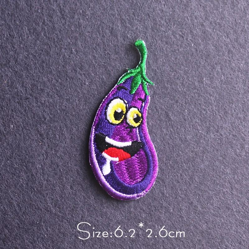 

Cute Anime Patch Embroidered Patches For Clothing Applique Sewing Vegetable Stripe Patch Iron On Patches On Clothes Jacket Diy